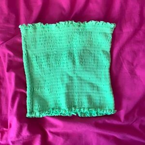 Lime green tube top